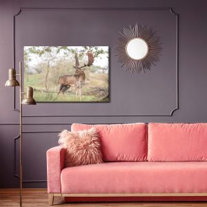Peinture sur toile Cerf Adulte Avec De Magnifiques Bois – Image 4