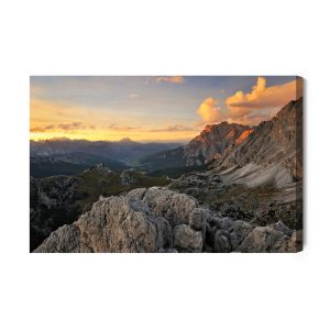 Peinture sur toile Chaîne De Montagnes Des Dolomites – Image 2