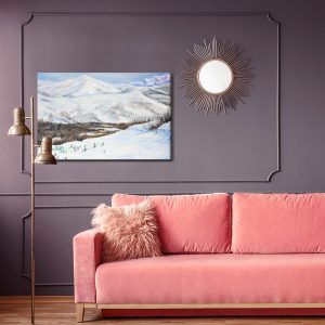 Peinture sur toile Paysage Avec Montagnes Enneigées – Image 4