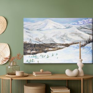 Peinture sur toile Paysage Avec Montagnes Enneigées – Image 5