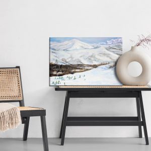 Peinture sur toile Paysage Avec Montagnes Enneigées – Image 6
