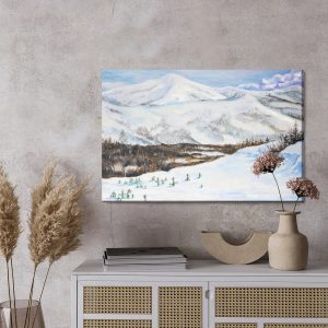 Peinture sur toile Paysage Avec Montagnes Enneigées – Image 3