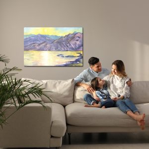 Peinture sur toile Paysage De Montagne Aquarelle – Image 7