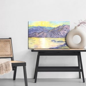 Peinture sur toile Paysage De Montagne Aquarelle – Image 6