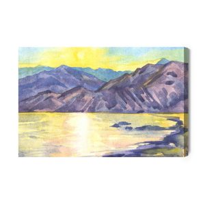 Peinture sur toile Paysage De Montagne Aquarelle – Image 2