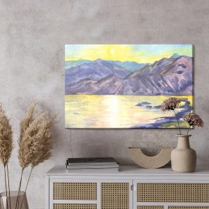 Peinture sur toile Paysage De Montagne Aquarelle – Image 3