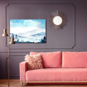 Peinture sur toile Montagnes Aquarelles – Image 4