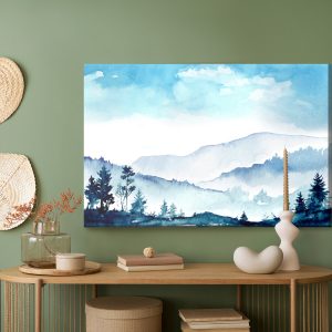 Peinture sur toile Montagnes Aquarelles – Image 5