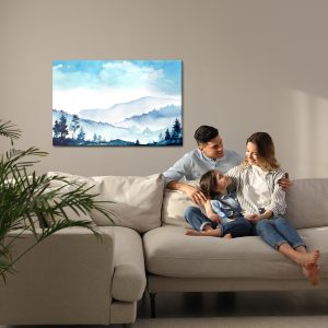 Peinture sur toile Montagnes Aquarelles – Image 7