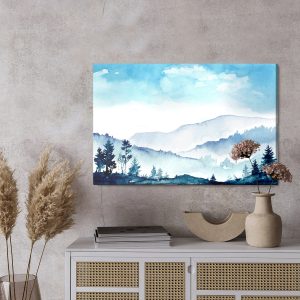 Peinture sur toile Montagnes Aquarelles – Image 3