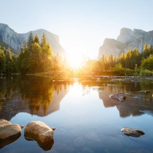 Peinture sur toile Lever Du Soleil Dans La Vallée De Yosemite – Image 1