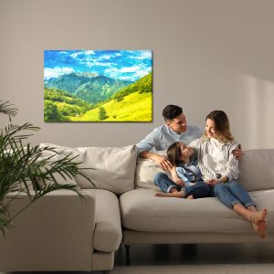 Peinture sur toile Paysage De Montagne Peint – Image 7