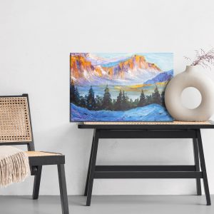 Peinture sur toile Paysage De Montagne Peint – Image 6