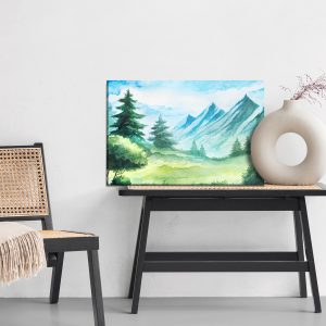 Peinture sur toile Clairière De Montagne Peinte À L'aquarelle – Image 6