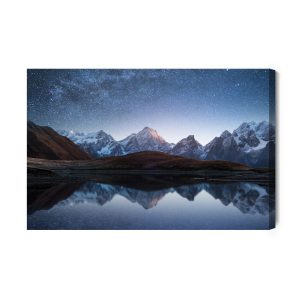 Peinture sur toile Paysage De Montagne La Nuit – Image 2