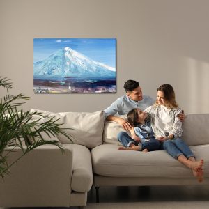 Peinture sur toile Pic De Montagne Peint – Image 7