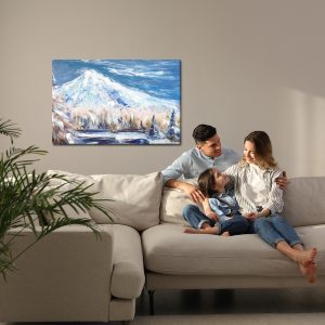 Peinture sur toile Paysage De Montagnes D'hiver – Image 7