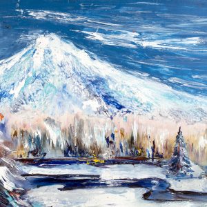 Peinture sur toile Paysage De Montagnes D'hiver – Image 1