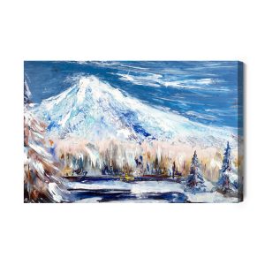 Peinture sur toile Paysage De Montagnes D'hiver – Image 2