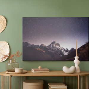 Peinture sur toile Le Ciel Étoilé Dans Les Montagnes – Image 5