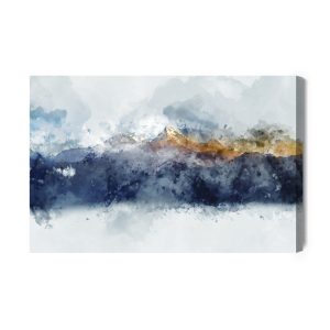 Peinture sur toile Chaînes De Montagnes Sous Une Forme Abstraite – Image 2
