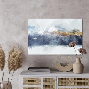 Peinture sur toile Chaînes De Montagnes Sous Une Forme Abstraite – Image 3