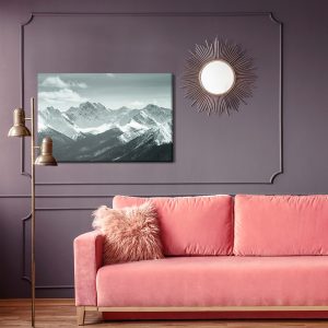 Peinture sur toile Paysage De Montagne Noir Et Blanc – Image 4
