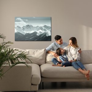 Peinture sur toile Paysage De Montagne Noir Et Blanc – Image 7