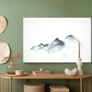 Peinture sur toile Montagnes Peintes À L'aquarelle – Image 5