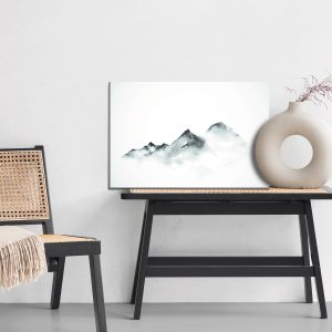 Peinture sur toile Montagnes Peintes À L'aquarelle – Image 6