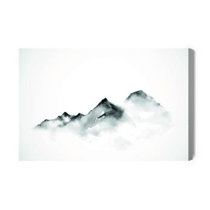Peinture sur toile Montagnes Peintes À L'aquarelle – Image 2