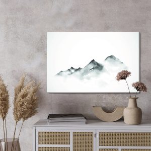 Peinture sur toile Montagnes Peintes À L'aquarelle – Image 3