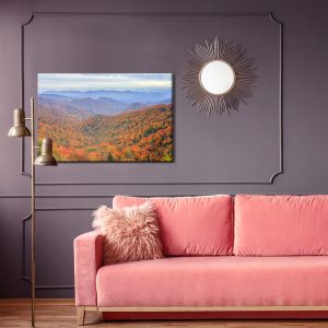 Peinture sur toile Forêt D'automne Dans Les Montagnes – Image 4