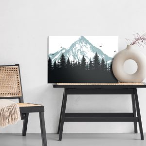 Peinture sur toile Forêt Au Pied Des Montagnes – Image 6