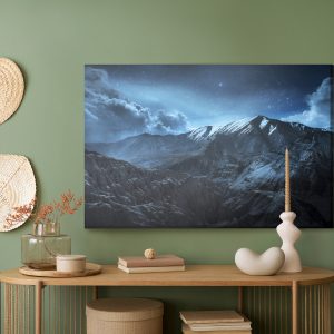 Peinture sur toile Paysage De Montagne Pittoresque La Nuit – Image 5