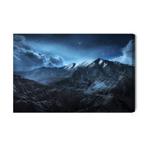 Peinture sur toile Paysage De Montagne Pittoresque La Nuit – Image 2