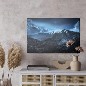 Peinture sur toile Paysage De Montagne Pittoresque La Nuit – Image 3