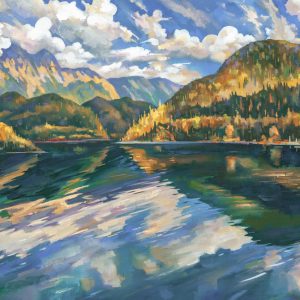 Peinture sur toile Paysage De Montagne Artistique – Image 1