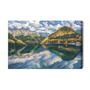 Peinture sur toile Paysage De Montagne Artistique – Image 2