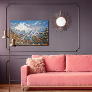 Peinture sur toile Paysage De Montagne D'automne Peint – Image 4
