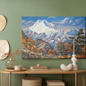Peinture sur toile Paysage De Montagne D'automne Peint – Image 5