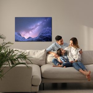 Peinture sur toile Voie Lactée Au-Dessus Des Montagnes Enneigées – Image 7