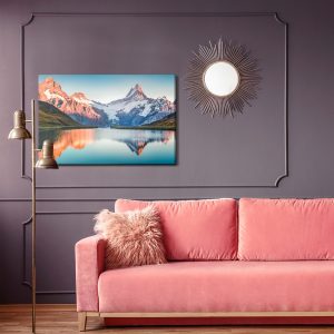 Peinture sur toile Lac Dans Les Alpes Suisses – Image 4