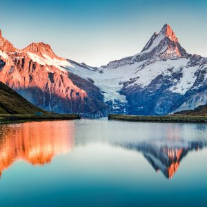 Peinture sur toile Lac Dans Les Alpes Suisses – Image 1