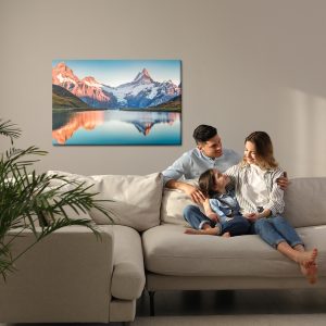 Peinture sur toile Lac Dans Les Alpes Suisses – Image 7