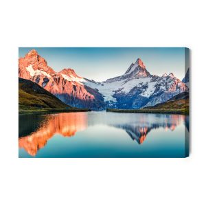 Peinture sur toile Lac Dans Les Alpes Suisses – Image 2
