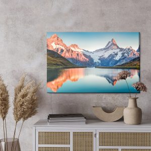 Peinture sur toile Lac Dans Les Alpes Suisses – Image 3
