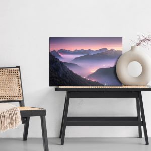 Peinture sur toile Montagnes Dans Le Brouillard Le Soir – Image 6