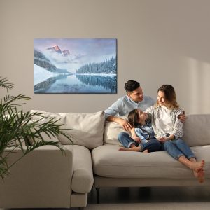 Peinture sur toile Paysage De Montagne D'hiver 3D – Image 7