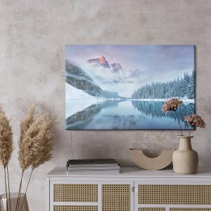 Peinture sur toile Paysage De Montagne D'hiver 3D – Image 3